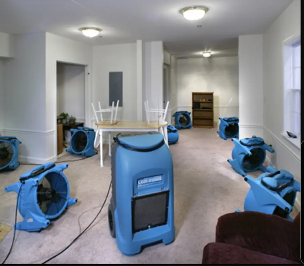 Air movers and dehumidifier setup for Water Extraction & Removal in Hayden